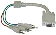 HD15 (VGA) Female to RCA x 3 Male, Double-Shielded, (HD15 to Component Video) Adaptor, 1 ft -- Not For Computer Use