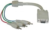 HD15 (VGA) Female to RCA x 3 Male, Double-Shielded, (HD15 to Component Video) Adaptor, 1 ft -- Not For Computer Use