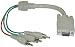 HD15 (VGA) Female to RCA x 3 Male, Double-Shielded, (HD15 to Component Video) Adaptor, 1 ft -- Not For Computer Use