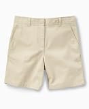 Izod Lux Girls EDV Flat Front Brushed Twill Shorts