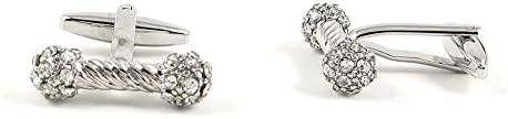 1 Pair Men's Cufflinks ID940090a Dumbbell Gift Cuff Links Hommes Classic Cloth Wedding Boutons manchette Manschettenknopf