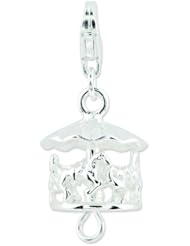 Sterling Silver Moveable Carousel with Lobster Clasp Charm