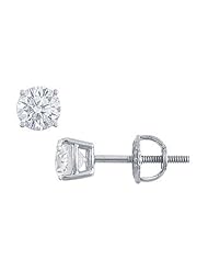 Platinum Round Diamond Stud Earrings 0.50 CT. TW.