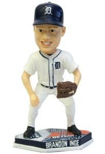 Detroit Tigers Brandon Inge Forever Collectibles Plate Base Bobble Head