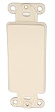 Leviton 80414-T QuickPort Decora Multimedia Blank Insert, Light Almond