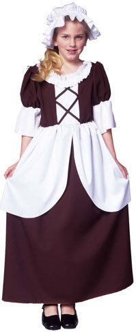 Child's Colonial Girl Halloween Costume (Size:Small 46)
