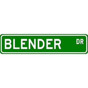 BLENDER Street Sign ~ Personalized Family Lastname Sign ~ Gameroom, Basement, Garage Sign... by