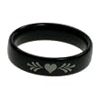 Acrylic Ring with Laser Cut Heart Design - Width: 5mm - Size: 6-12