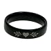 Acrylic Ring with Laser Cut Heart Design - Width: 5mm - Size: 6-12