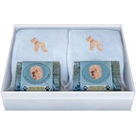 Double Gift Box with Wheaten Terrier Soap and Towel