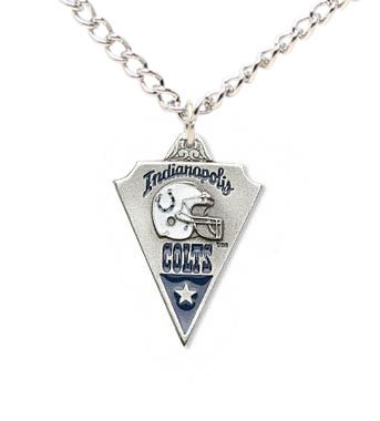 Indianapolis Colts Chain Necklace & Pewter Pendant - NFL Football Fan Shop Sports Team Merchandise