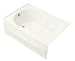 KOHLER K-1193-LA-0 Synchrony 5-Foot Bath with Integral Apron, White