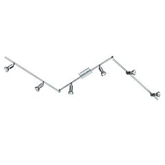 Trio-Leuchten 820510605 Power-LED-Schiene 6 Spots � 3x1W GU10 2 Gelenke L: max. 185cm alufarbig/chrom