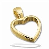 Titanium/Platinum Heart Shaped Pendant