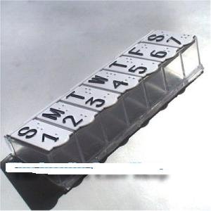 Home Care Pill Box Organizer Color White- Made in the Usa