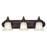 31UqO2NmSVL. SL160  Richland   3 Light Bathroom Vanity Lighting Fixture   Royal Bronze   White Alabaster Glass   B7254