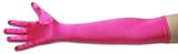 23 Classic Adult Satin Opera Gloves, Hot Pink