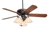 Emerson Ceiling Fans CF4500ORB 50" Crown Indoor Fan w Uplight, B52WA Blades & LK37ORB Light - Bronze
