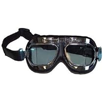 Emgo Red Baron Goggles - One size fits most/Stainless Steel