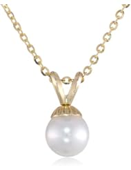 TARA Pearls "Akoya" White Pendant Necklace, 18"