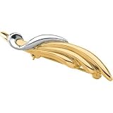 14K Two Tone Gold Brooch
