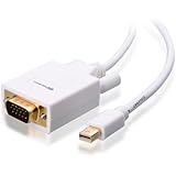 Cable Matters Mini DisplayPort (Thunderbolt&trade; 2 port Compatible) to VGA Cable in White 15 Feet