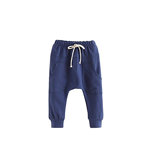 Weixinbuy Unisex Kid Toddler Cotton Jersey Harem Pants Baby Elastic Trousers