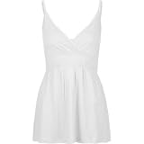 FULL TILT Smocked Babydoll Tank - White