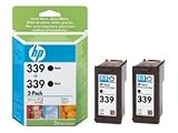 HP Original 339 Black Inkjet Print Cartridge 2-Pack 2x21ml