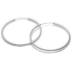 MTS Creolen, 925 Sterling-Silber, rhodiniert hochglanzpoliert Nr. DJ420-40/2
