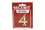 Outdoor Living : Securit S2484 Brass Numeral No:4 50mm