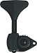 Hipshot HB6Y-3/8 Bass Tuning Machine Set, Black
