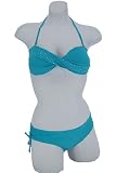 Women's Two piece halter bikini swimwear with removable padding - Style C