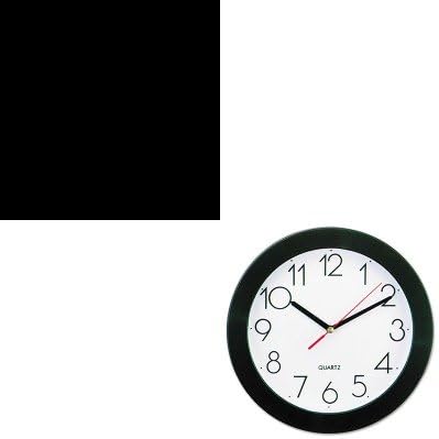 KITLAKLSF1610CBMUNV10421 - Value Kit - Lakewood Engineering Co. 16amp;quot; Three-Speed Oscillating Pedestal Fan (LAKLSF1610CBM) and Universal Round Wall Clock (UNV10421)