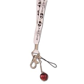 Death Note : Apple Charm with Chibi Light and L Lanyard