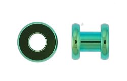 Colorline Flesh Tunnel Plugs - Green - 8g - Sold as a Pair