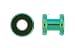 Colorline Flesh Tunnel Plugs - Green - 8g - Sold as a Pair