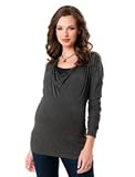 A Pea in the Pod Collection: Velvet Long Sleeve Scoop Neck Dolman Sleeve Maternity Top