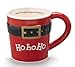 Large Red Christmas Coffee Mug/Cup Accented With Santa Belt And Twas The Night Before Christmas Great Holiday Collectible Mug