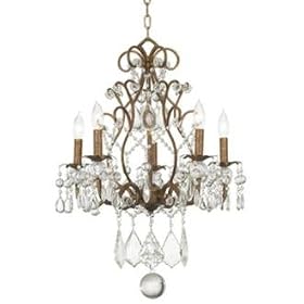 Jolie Five Light Crystal Beaded Chandelier