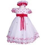 Girls Red Embroidered Christmas Dress (Girls Size 2 - 3)