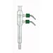 Chemglass CG-1213-HC-01 Glass Reflux Condenser with Removable Hose Connection, 100mm Jacket Length, 205mm Height, 14/20 Joint