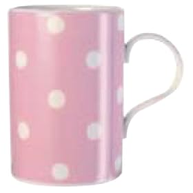 Cath Kidston Mug - Pink Spots Cedar shape