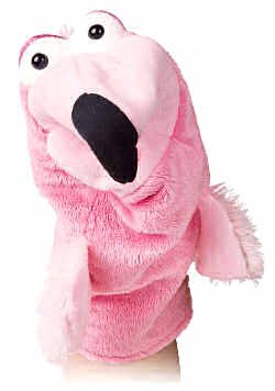 Childrens Toyshop  Toys : Plush Silly Sox Flamingo Sock Puppet 12"