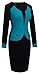 HOMEYEE Women's Chic Patchwork Sheath Elegant Business Slim Pencil Dress B343