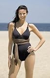 Bondi Beach One Piece Belted Swimsuit by Marigo - Women's Swimsuit Plus Size Swimsuit