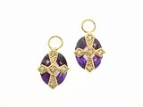 Amethyst Kite Charms in Yellow Gold by Jude Frances