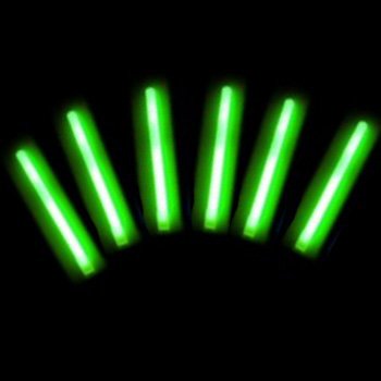 Pack of 25 6" Tube Lumistick Cool Light Glow Sticks - Green