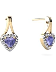 Genuine Tanzanite 14kt Yellow Gold Earrings