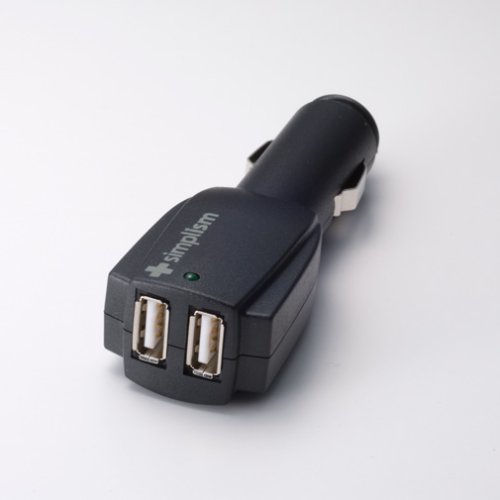 Cover image : Simplism Dual USB Car Charger Black[2ポートUSBシガーソケット充電器 ブラック] TR-DUCC-BK